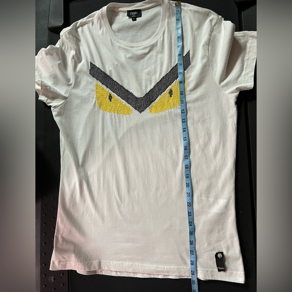 Fendi White Monster Eyes Tee size 52 (XL) - Picture 8 of 8